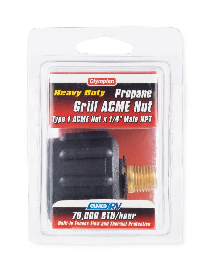 59933 - LP Black ACME Nut x 1/4" NPT, cCSAus, Clamshell