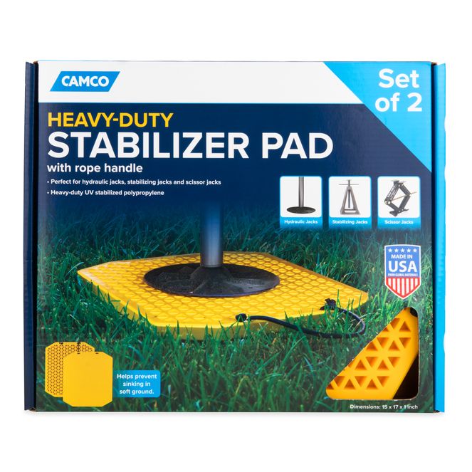 44545 - Stabilizer Jack Pad, HD (17.0 x 15.0 pad) w/Rope Handle, 2pk