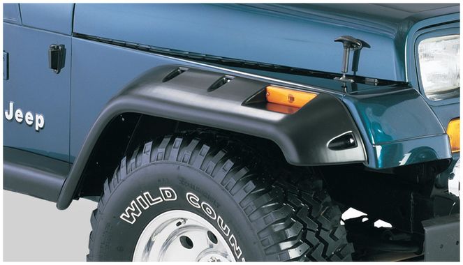 10035-07 - Fender Flares Cutout Style 2Pc Front - 1984-2001 Jeep Cherokee, 1986-1992 Jeep Comanche