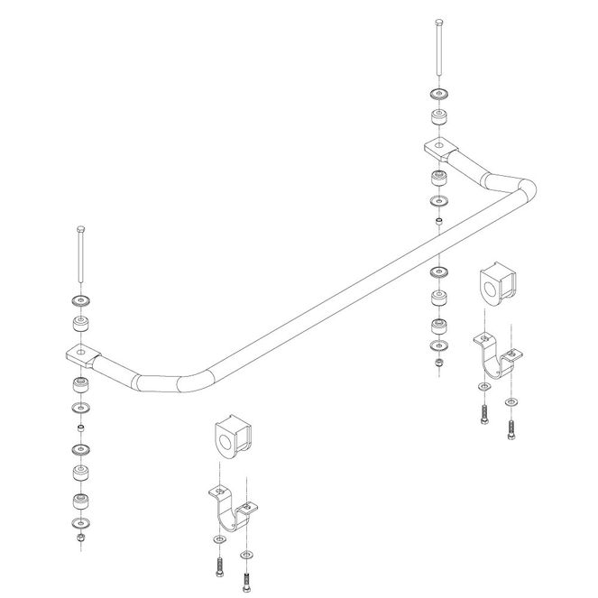 1109-131 - SWAY BAR KIT - 1975-1996 Chevrolet G30, 1975-1996 GMC G30