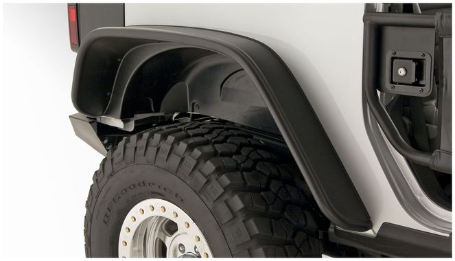 10052-07 - Fender Flares Flat Style 2Pc Rear - 2018 Jeep Wrangler JK, 2007-2017 Jeep Wrangler