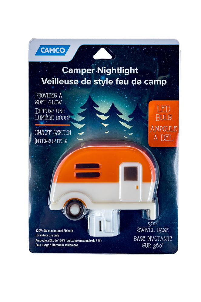 53102 - Retro RV Nightlight, Orange, E/F
