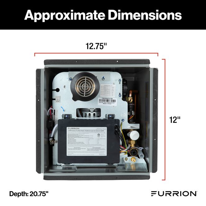 2021132340 - Tankless Gas Water Heater with Antifreeze Protection - 2.4GPM, White #FWH09AFA-AM