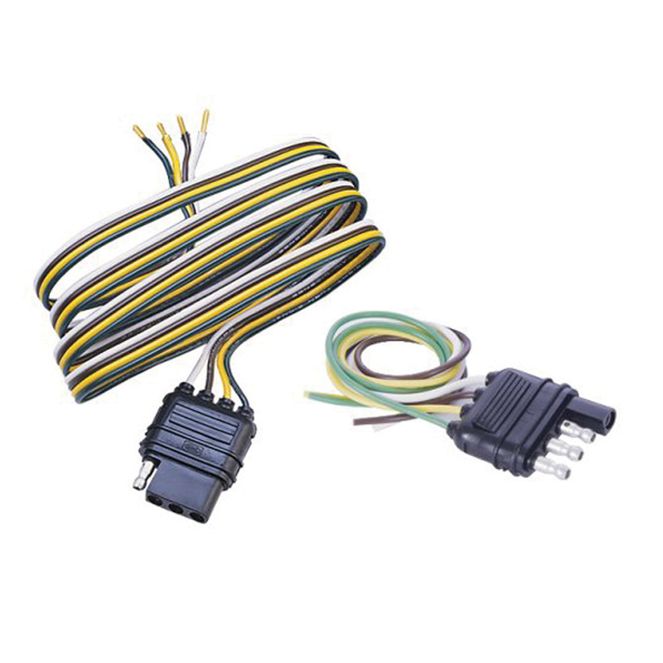 30247 - 4 Wire Flat 48" Vehicle And 12" Trailer Functions Printed On Wire For Reference