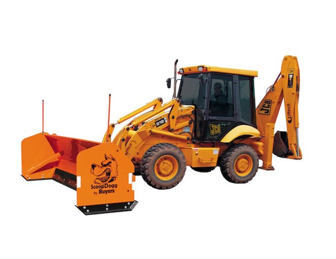 2612112 - Buyers Products ScoopDogg Backhoe Snow Pusher With Trip Edge 12 Foot Wide
