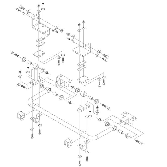 1259-105 - SWAY BAR KIT - 2000-2009 WORKHORSE W Series Chassis