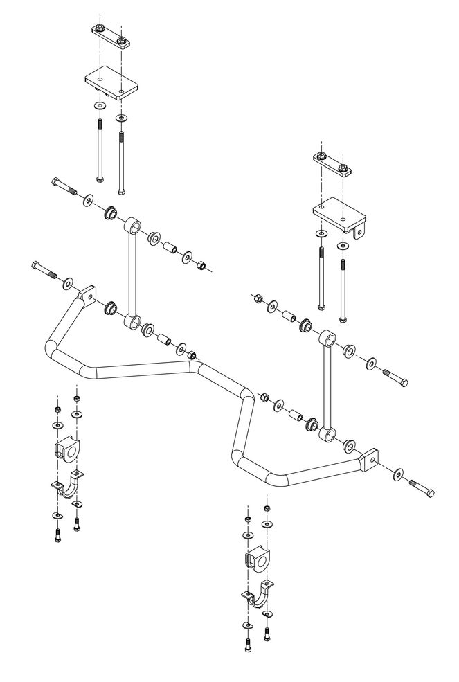 1129-124 - SWAY BAR KIT - 2011-2017 Ram 3500, 2011-2013 Ram 2500, 2010 RAM 2500 PICK-UP, 2010 RAM 3500 PICK-UP and more