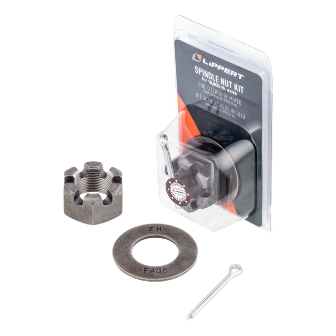 2023134021 - Spindle Nut Kit - 10,000-lb. Axles, 1-1/2"-12 Thread Size, Round Washer