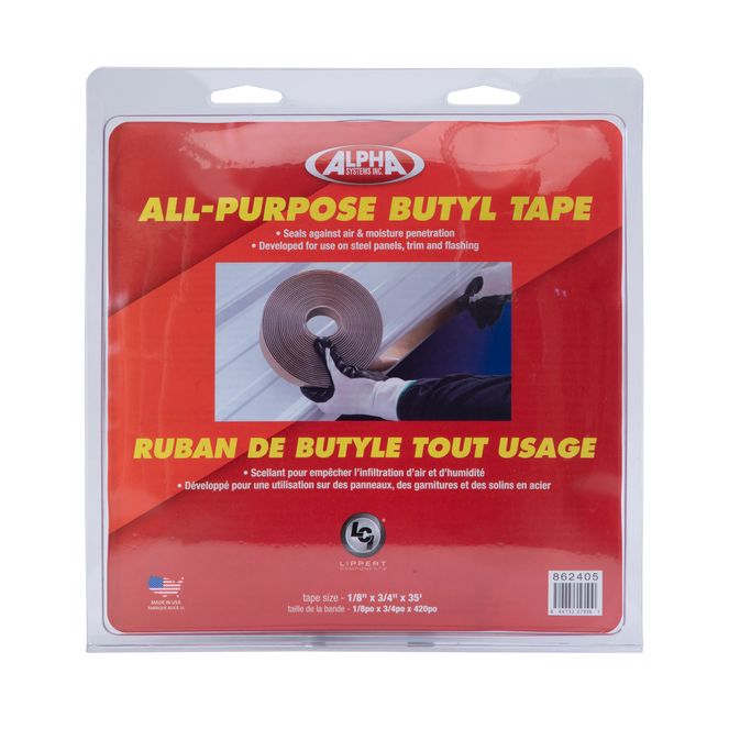 862405 - Q130 1/8" x 3/4" x 35' Butyl Tape
