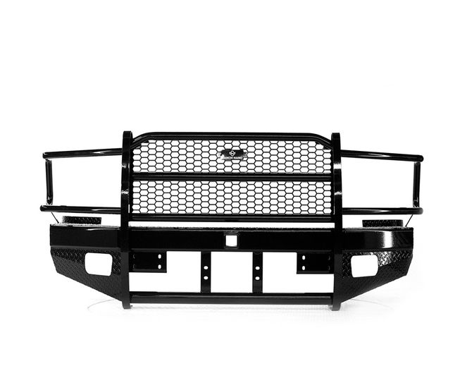 FBD105BLRS - Sport Series Winch Ready Front Bumper - 2011-2018 Ram 2500, 2011-2018 Ram 3500, 2010 Dodge Ram 2500, 2010 Dodge Ram 3500