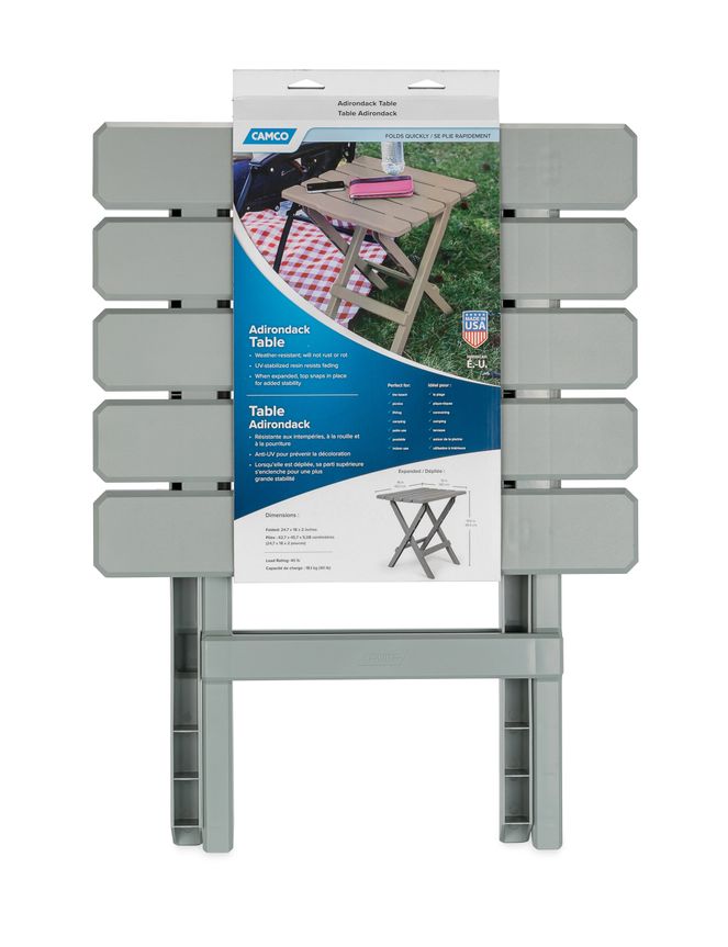 51692 - Table,Adirondack Style,Quick-Folding,Plastic,LG,Gray (E/F)