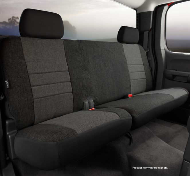 OE32-67 CHARC - OE30 Series - Oe Tweed Custom Fit Rear Seat Cover- Charcoal - 2019-2026 Chevrolet Silverado 1500 and more