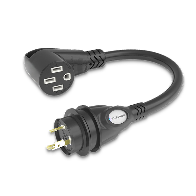 2021123900 - Pigtail Adapter - 50A Connector to 30A Plug, Black #FP5230R-SB