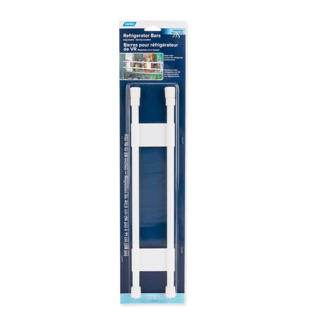 44073 - RV Refrigerator Double Bar Set - 16" to 28" White (E/F)