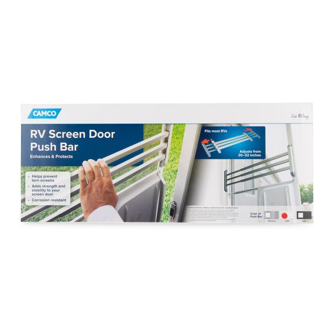 43977 - RV Screen Door Push Bar White (E/F)