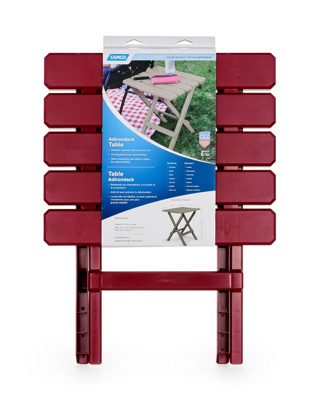 51694 - Table,Adirondack Style,Quick-Folding,Plastic,LG,Red (E/F)