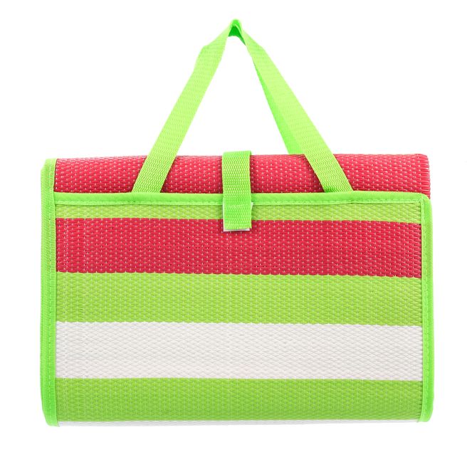 42813 - Handy Mat w/Strap, 60"x78" Lime/White/Melon Symmetric (E/F)