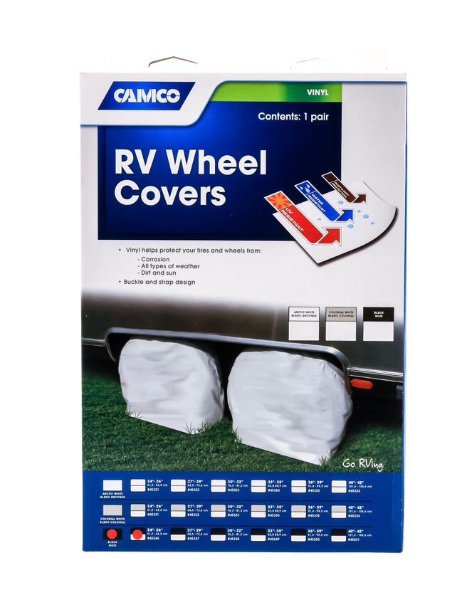 45246 - Cover,Wheel&Tire Protectors 24-26",Black Vinyl, Set/2 (E/F)