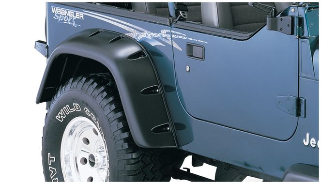 10058-07 - Fender Flares Cutout Style 2Pc Rear - 1987-1995 Jeep Wrangler