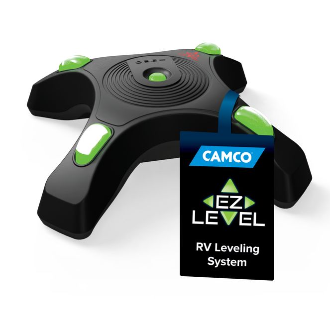 25505 - RV EZ Level — Simplified Dual Axis RV Leveling — Features Illuminated Indicator Lights & Energy-Saving Automatic Shut-Off Function