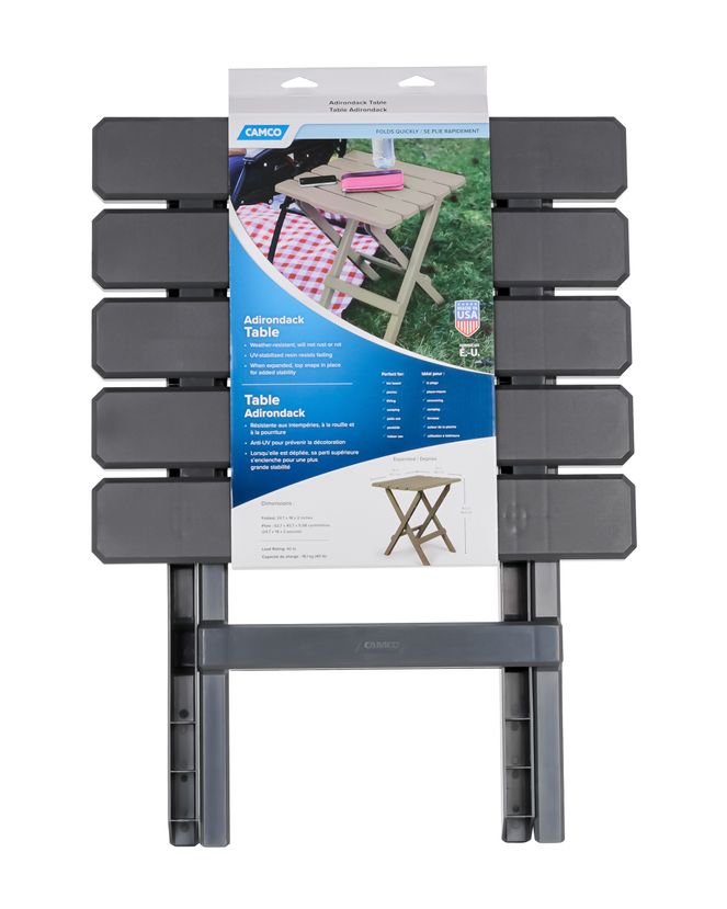 51885 - Table,Adirondack Style,Quick-Folding,Plastc,LG,Charcoal(E/F)