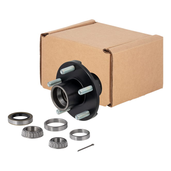 814207 - Idler Hub with Bearing Kit (Not Installed) - 2,200-lb. Axles, 5 on 4-1/2" Bolt Pattern, 1/2" Stud Size