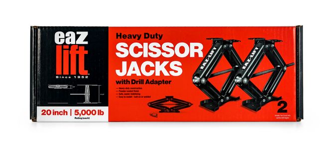 48800 - Eaz-Lift - 20" Scissor Jack, 5000lb (2ea)(Eng/Fr)