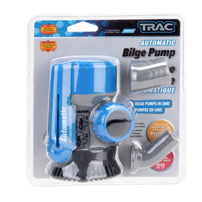 69311 - Bilge Pump, Automatic, 800/1100 GPH, 3/4" & 1-1/8" Outlet