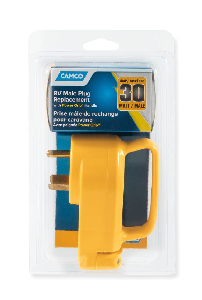 55245 - 30-Amp Power Grip Replacement Male Plug with Handle, 125V / 3750W, cETLus
