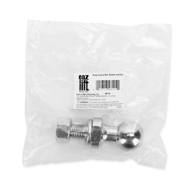 48115 - Sway Control Ball, Washer, and Nut, Bulk