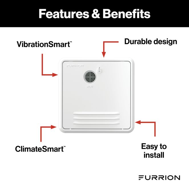 2022005803 - 18.1" x 18.1" Black Retrofit Door for Tankless RV Water Heating System #FWH46EA-BL-AM