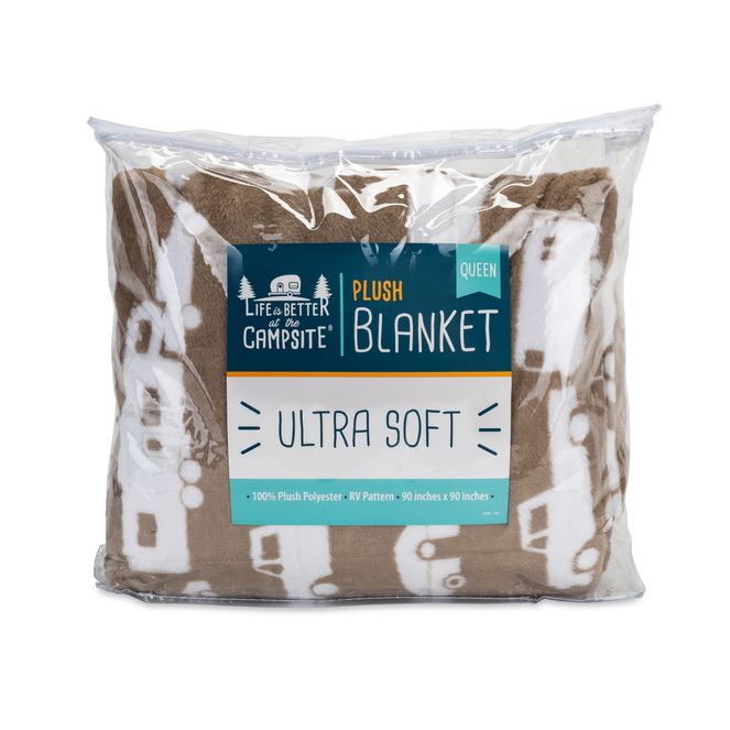 53126 - Fleece Blanket, Greige, Queen