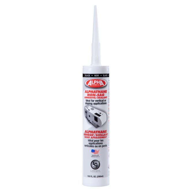 862163 - 5160 ALPHATHANE Non-Sag Sealant, Black (9.8 Oz. Tube)