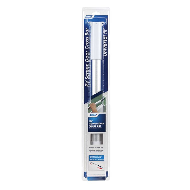 42186 - RV Screen Door Cross Bar, White Handles