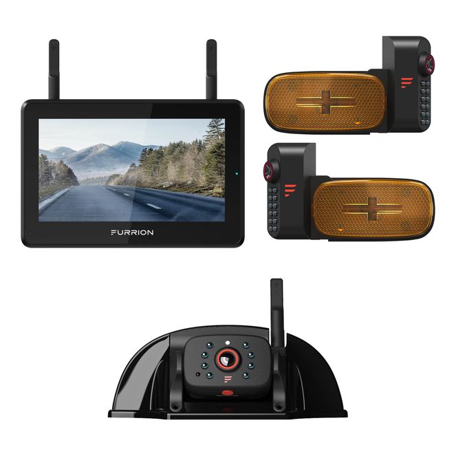 2021124369 - Vision S®+ RV Observation System - 7" Monitor, Side Cameras with LED Marker Lights, Sharkfin Camera #FOS7HTAEN