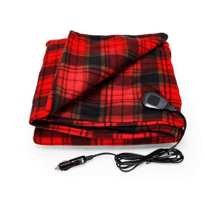 42804 - Heated Blanket, 12Volt, 59" x 43", Red/Black Plaid