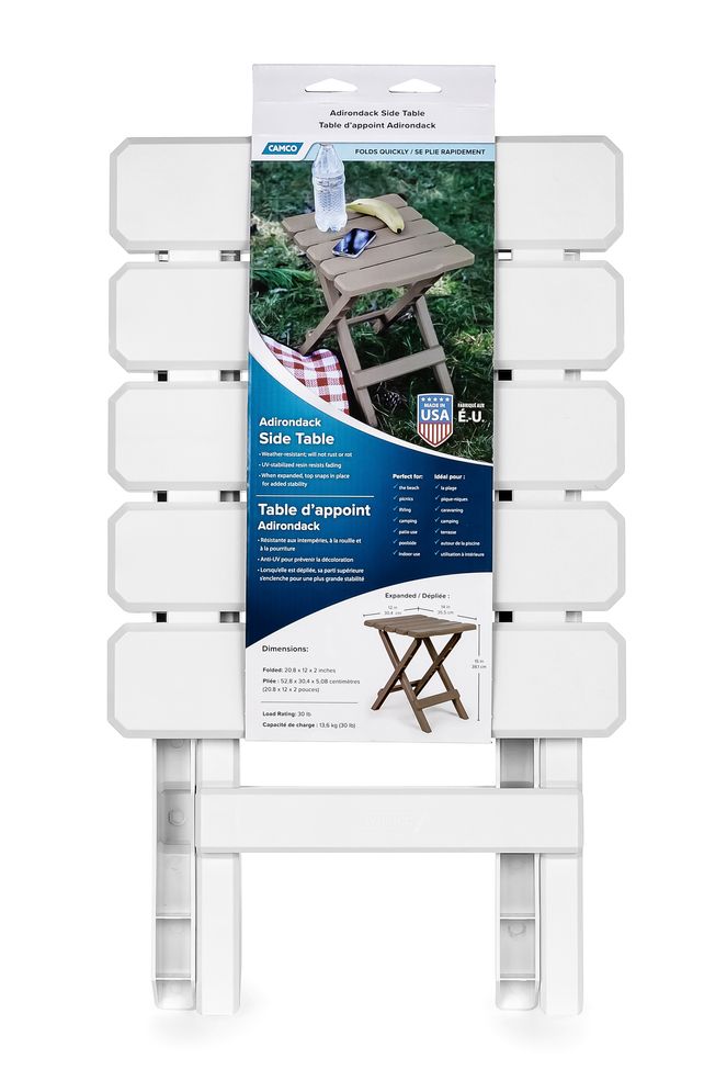 51685 - Table,Adirondack Style,Quick-Folding,Plastic,SM,White (E/F)