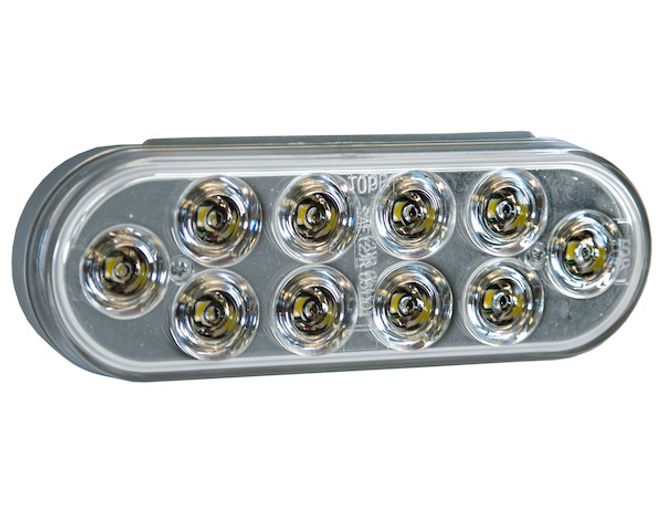 5626311 - Bulk 6 Inch Clear Oval Backup Light With 10 LEDs (Sold in Multiples of 10)