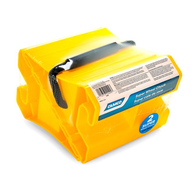 44478 - Super Wheel Chock, Double w/Rope, Yellow (E/F)
