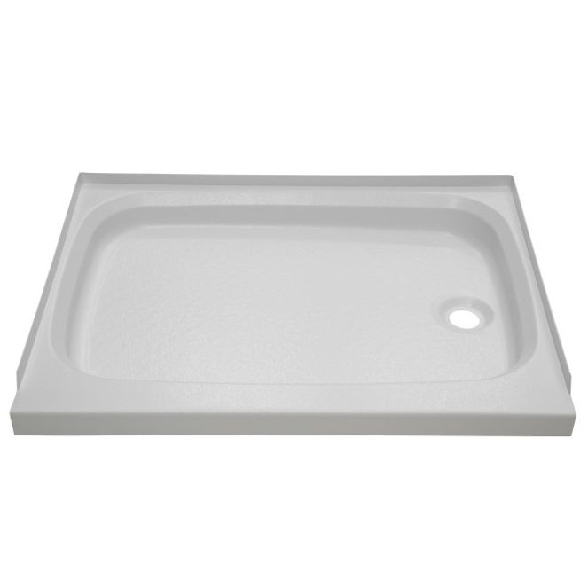 210383 - RV Shower Pan with Right Drain - 24" x 46" White