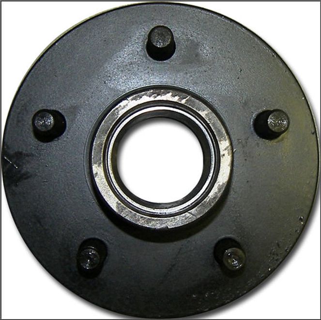 144603 - Idler Hub with Races & Wheel Studs - 4,400-lb. Axles, 6 on 5-1/2" Bolt Pattern, 1/2" Stud Size (Bulk Pallet)