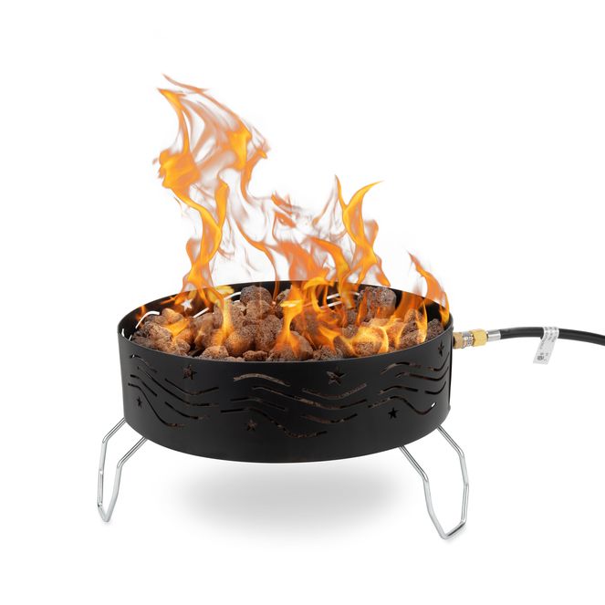 58041 - Campfire, Portable, w/ 8' hose and regulator, 14.5" Dia