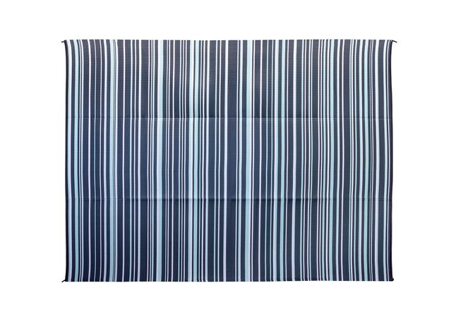 42864 - Outdoor Mat - 9' x 12' Stripe, Dk.Green/Lt.Green/White (E/F)