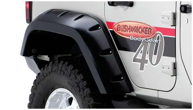 10044-02 - Fender Flares Max Pocket Style 2Pc Rear - 2018 Jeep Wrangler JK, 2007-2017 Jeep Wrangler