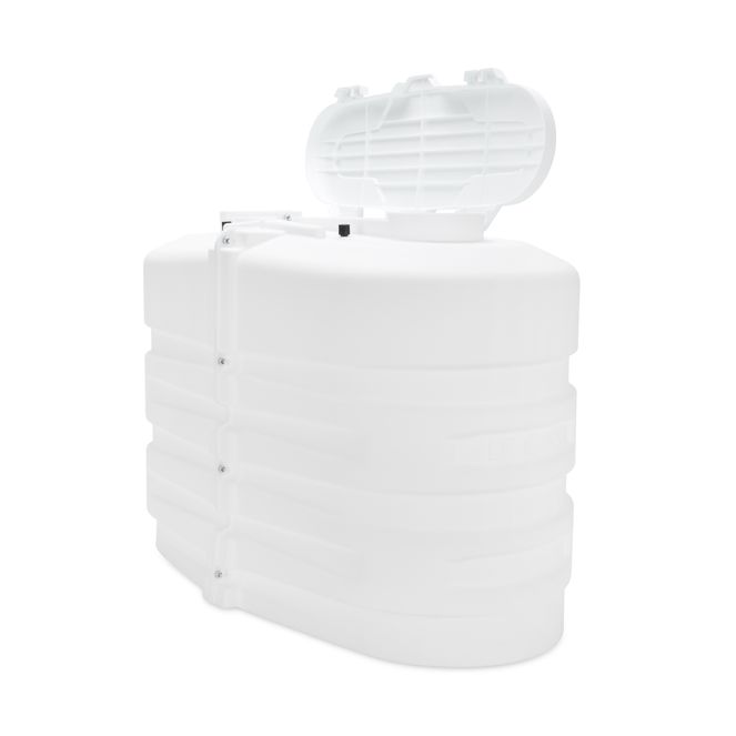 50503 - Double RV Propane Tank Cover, 20 lb, White