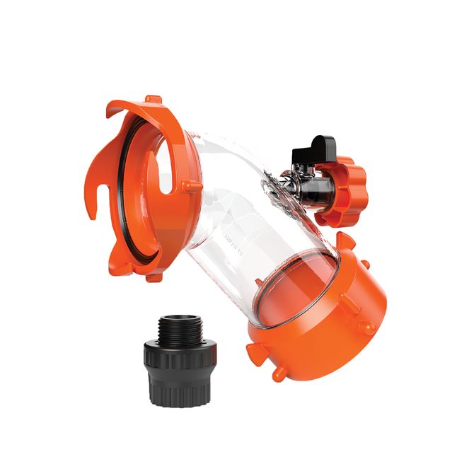 39080 - Camco Rhino Blaster — Camper Holding Tank and RV Portable Waste Tank Rinser — Provides Thorough RV Tank Cleaning — Features a Backflow Preventer & 45-Degree Clear Elbow Adapter