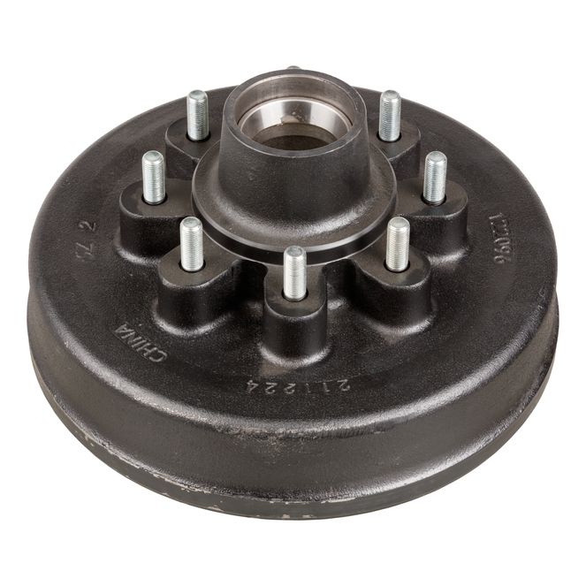 122096 - 12" Brake Hub with Races & Wheel Studs - 7,000-lb. Axles, 8 on 6-1/2" Bolt Pattern, 1/2" Stud Size (Bulk Pallet)