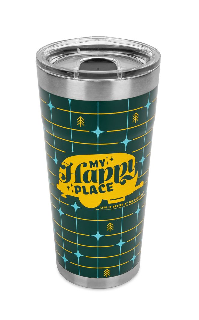 53325 - 20 oz. Wrapped Tumbler, Green Grid