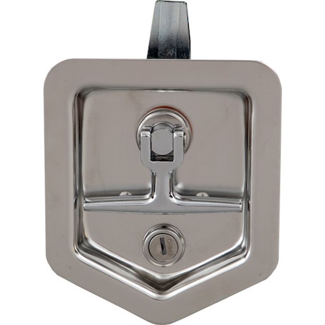 6-Inch Stainless Steel Single- Point T-Handle Latch with key cylinder, gasket and keys

