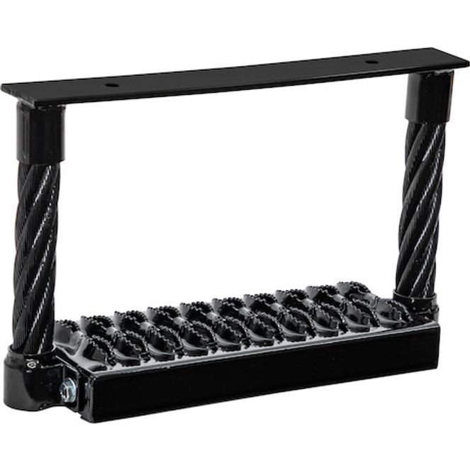 Black Powder Coated Cable Type Truck Step - 9 x 15 x 4.75 Inch Deep